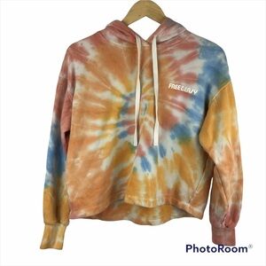 Madewell x Free & Easy Tie Dye Hoodie Sweatshirt Size Medium